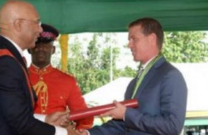 Adam Stewart, recognized with Order of Distinction in Jamaica
